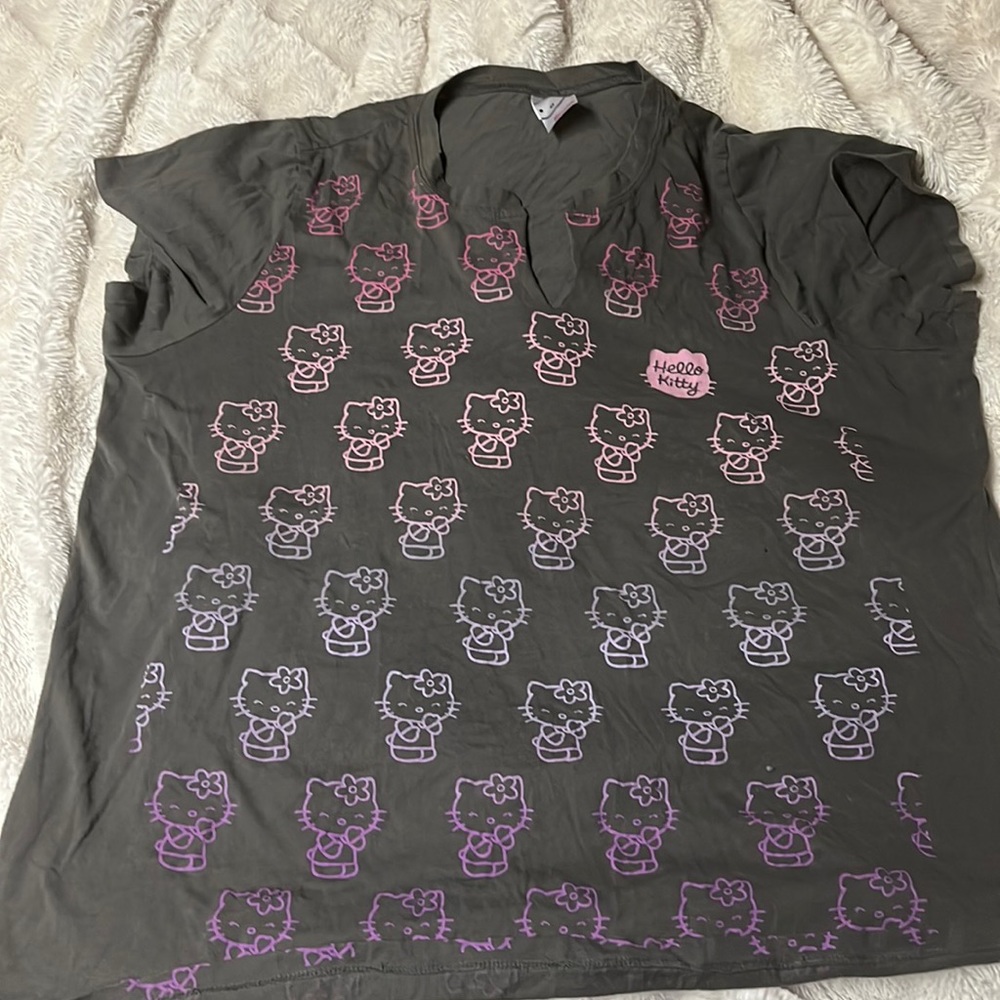 Torrid, grey, ombré hello kitty shirt. Size 4 but fits like a size 3